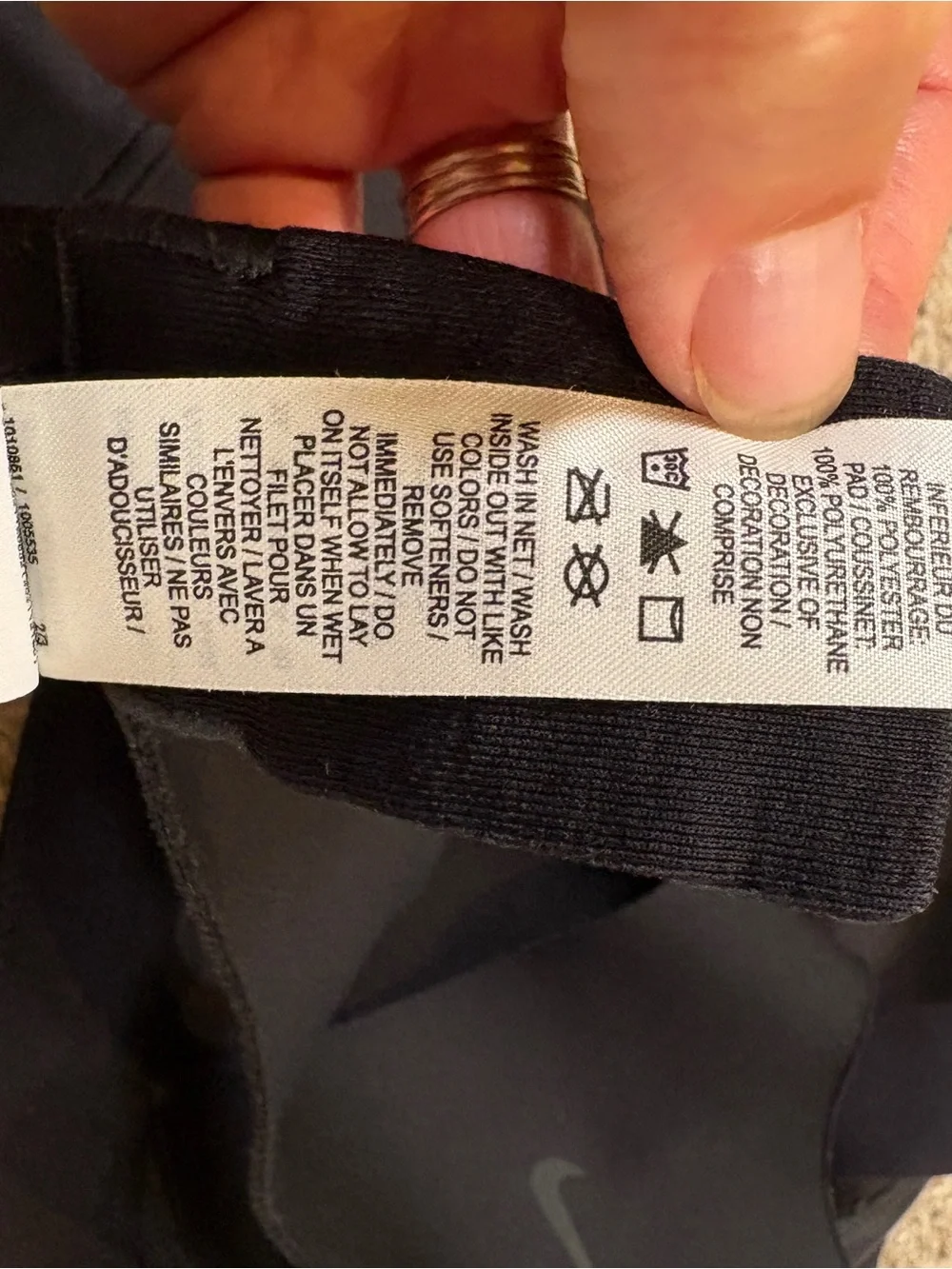 Nike Black Front-Zip High Support Racerback Sports Bra